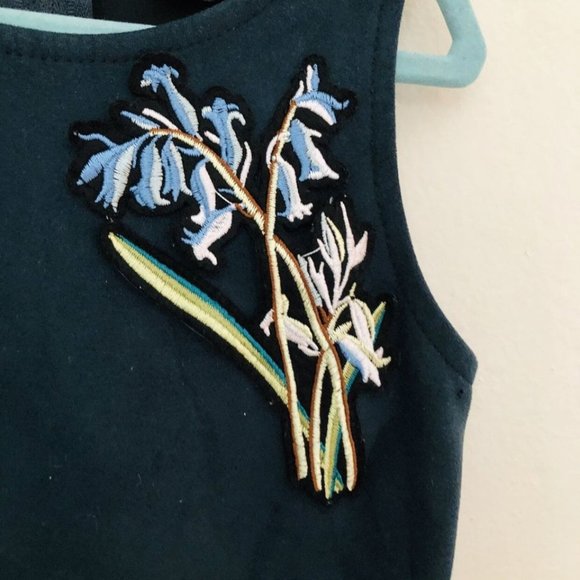 Design Lab Lord & Taylor Skater Dress Deep Green 7 - Picture 2 of 10